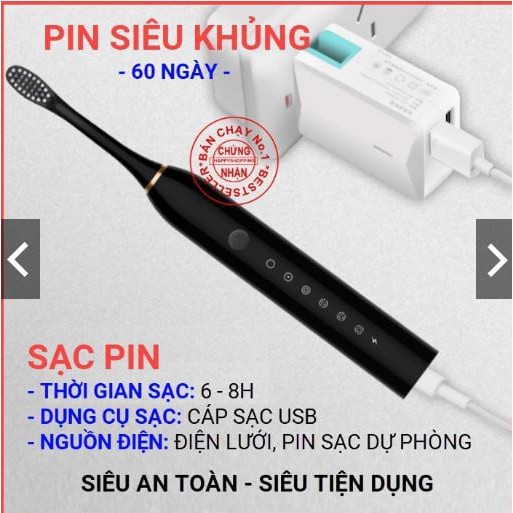 Bàn chải điện Sonic X3 cao cấp Bulla