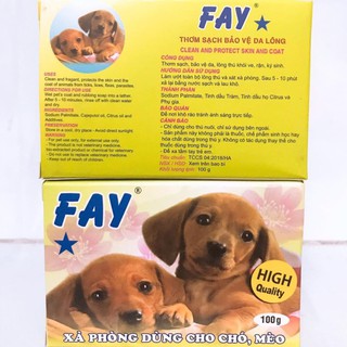 Xà phòng tắm diệt ve, bọ chét chó mèo - Fay 1 sao 100g🧼