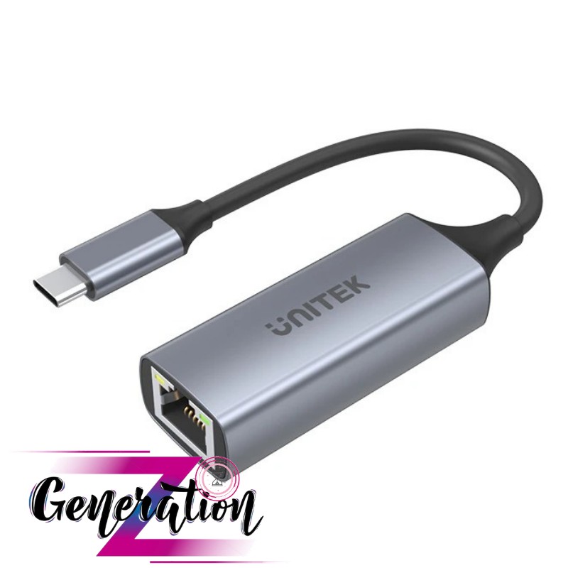 CÁP CHUYỂN USB TYPE-C RA LAN UNITEK U1312 - USB-C to Gigabit Ethernet 5Gbps Aluminium Adapter