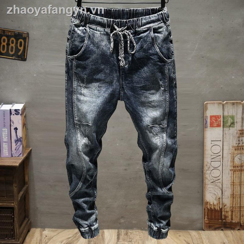 Quần Jeans Nam Dài Ống Bó Thời Trang Hàn