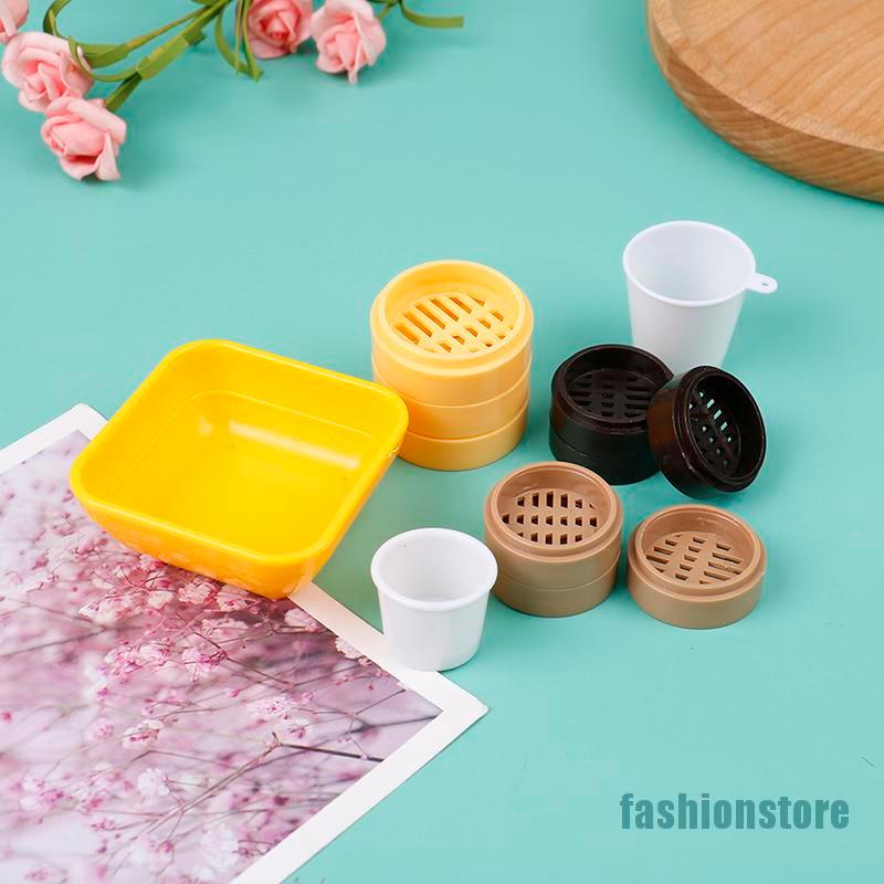 Set 3 Dĩa Thức Ăn Mini Màu Trắng Cho Nhà Búp Bê