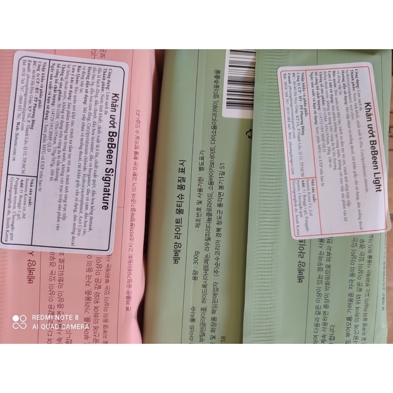 [CHÍNH HÃNG 100%] Khăn giấy ướt Bebeen Hàn Quốc màu xanh và hồng, không hoá chất, không mùi không cồn cho bé từ sơ sinh