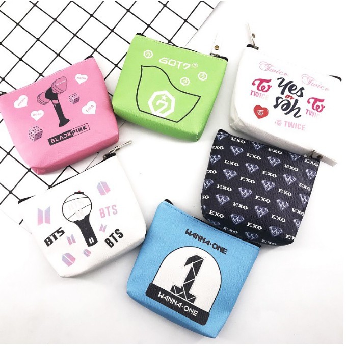 Ví đựng tiền/vật dụng các nhóm BTS/EXO/WANNAONE….