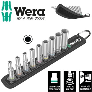 Bộ đầu tuýp dài 1/4" gồm 9 cái belt a deep 1 socket set wera 05004525001