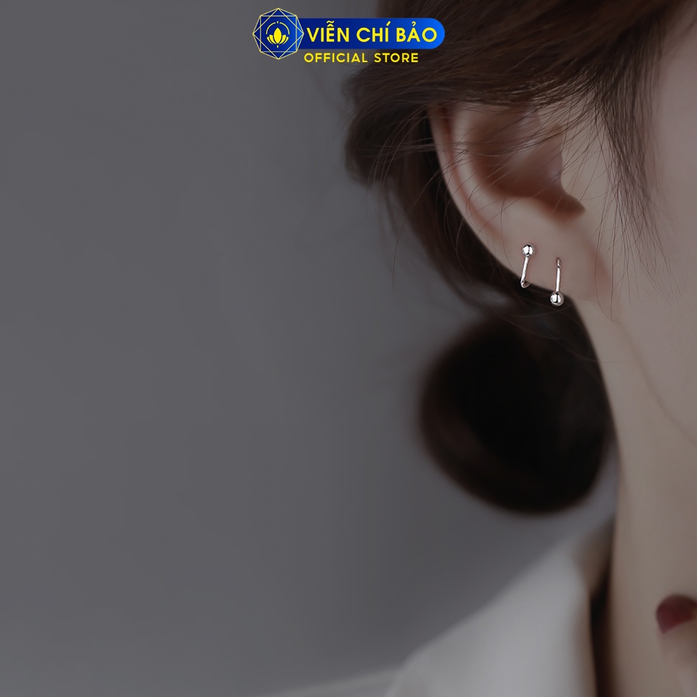 Khuyên tai bạc nữ xoắn cá tính chất liệu bạc 925 thời trang phụ kiện trang sức nữ Viễn Chí Bảo B400331H B400704xH