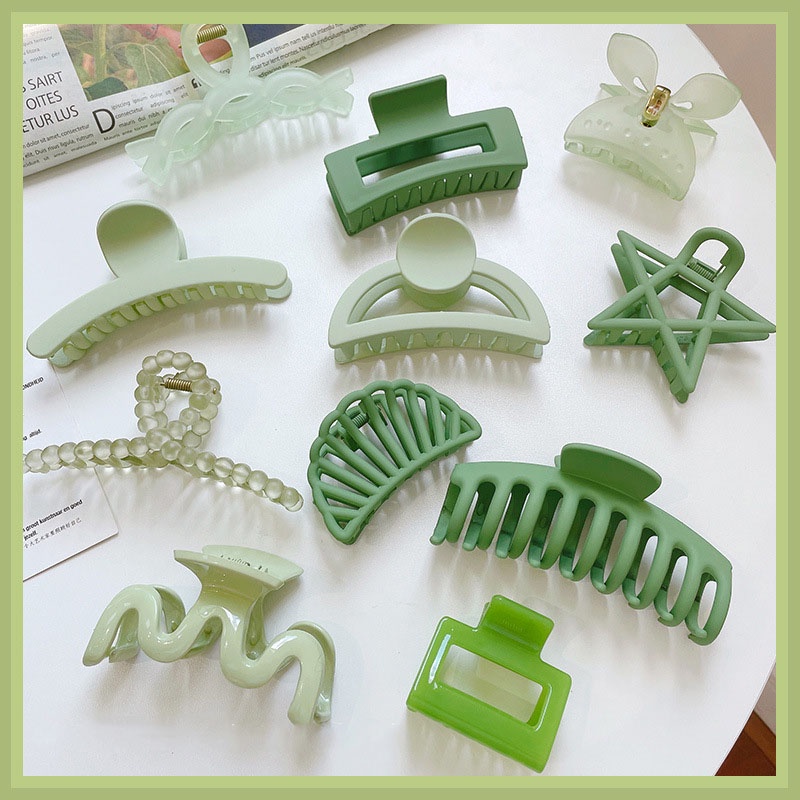 Kẹp Tóc Hình Cá Mập Màu Xanh Lá Kiểu Hàn Quốc