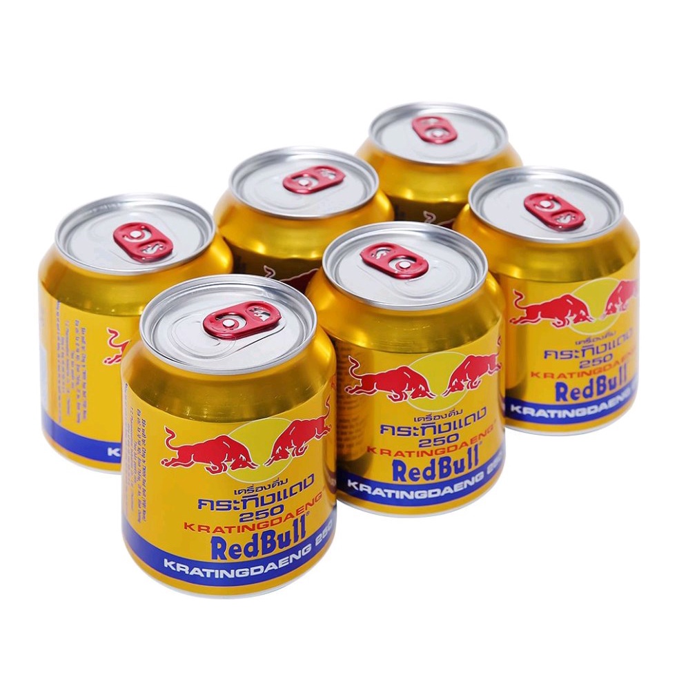 6 lon nước tăng lực Redbull Thái/ Việt 250ml