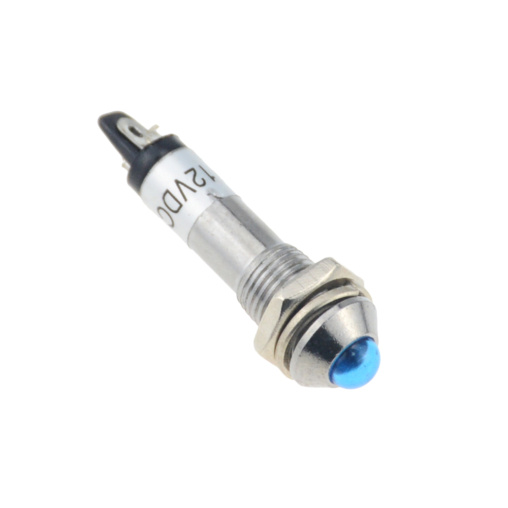 Đèn led Tín Hiệu xd8-2 8mm 12v 24v 220v Bằng Kim Loại Chống Nước Có Công Tắc Không Dây