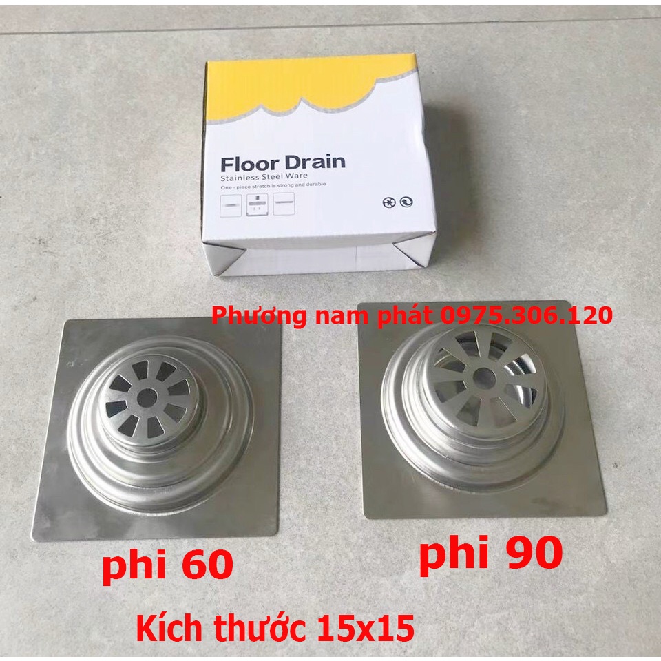 [HỐ GA DÀY] Phễu thoát sàn lược rác Hố Ga Thoát Nước Sàn Bằng 100% INOX 304 HG4 chống hôi