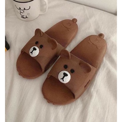 Dép gấu Brown, dép gấu nâu, dép nhựa nữ, dép đi trong nhà