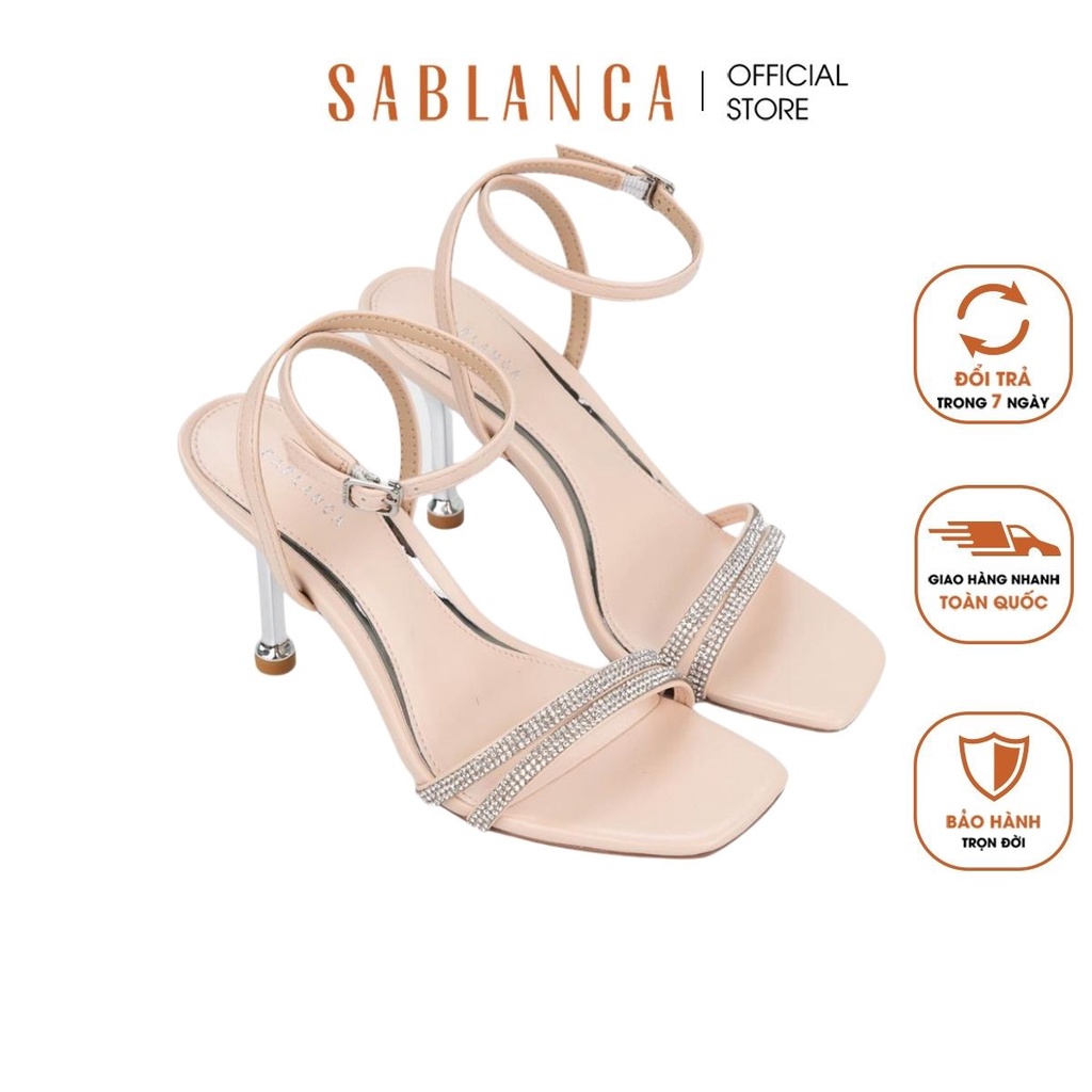 Giày sandal gót nhọn đính hạt lấp lánh SN0166 - SABLANCA