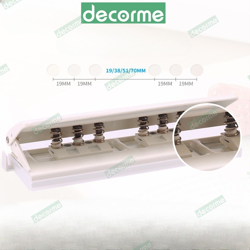 Bấm lỗ sổ còng DecorMe 6 lỗ KEY bấm lỗ giấy A5 A6 A7 6 lỗ kìm bấm giấy refill
