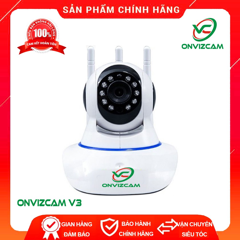 [COMBO KÈM 32G] Camera chống trộm ONVIZCAM v3 sử dụng trong nhà, xoay 360 độ dễ cài đặt kết nối điện thoại, PC