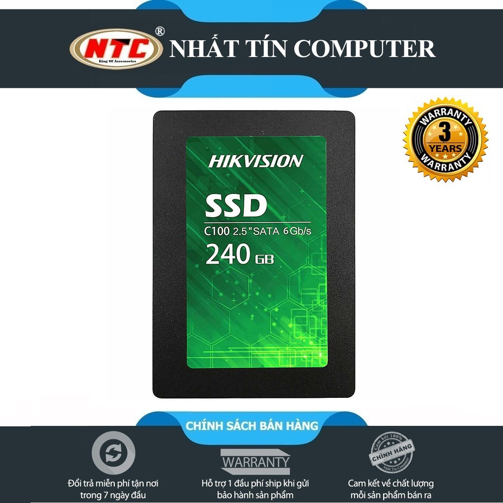 Ổ cứng SSD HIKVISION C100 240GB 2.5-Inch SATA III R550Mb/s W502Mb/s (Xanh) | BigBuy360 - bigbuy360.vn
