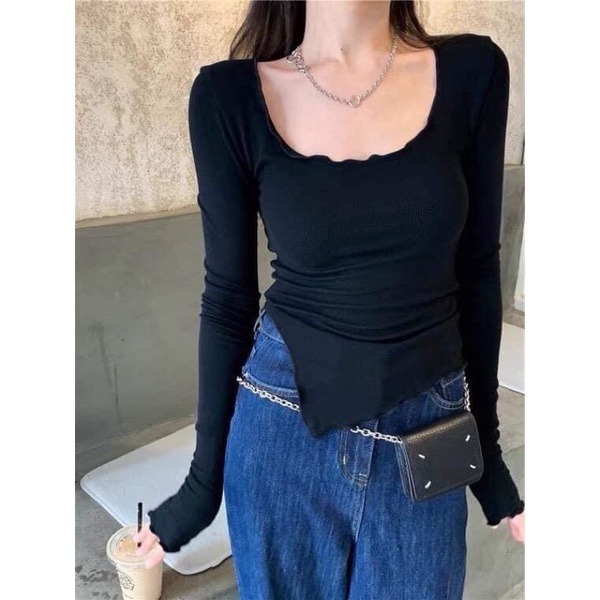 Áo tăm vuền bèo xẻ 3 màu