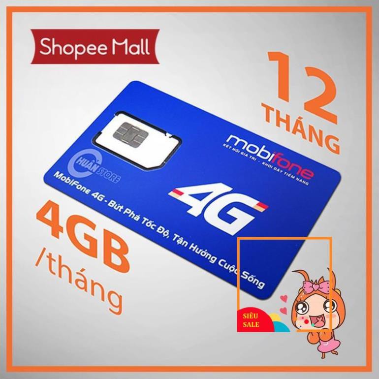 SIM 4G Mobi vào mạng trọn gói 1 năm không phải nạp tiền - Sim 3g 4g giá sinh viên