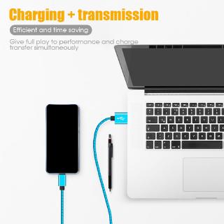 Cáp sạc USB-C loại Micro USB Lightning Nylon cho Android iPhone