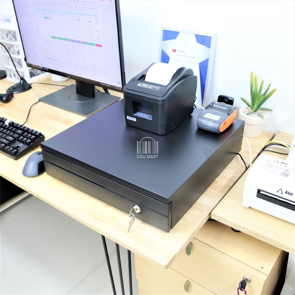 Ngăn kéo đựng tiền, Két đựng tiền thu ngân dPos M411 RT405 và JJ410 - M405 10 ngăn 24V 1A kết nối máy in hóa đơn K80