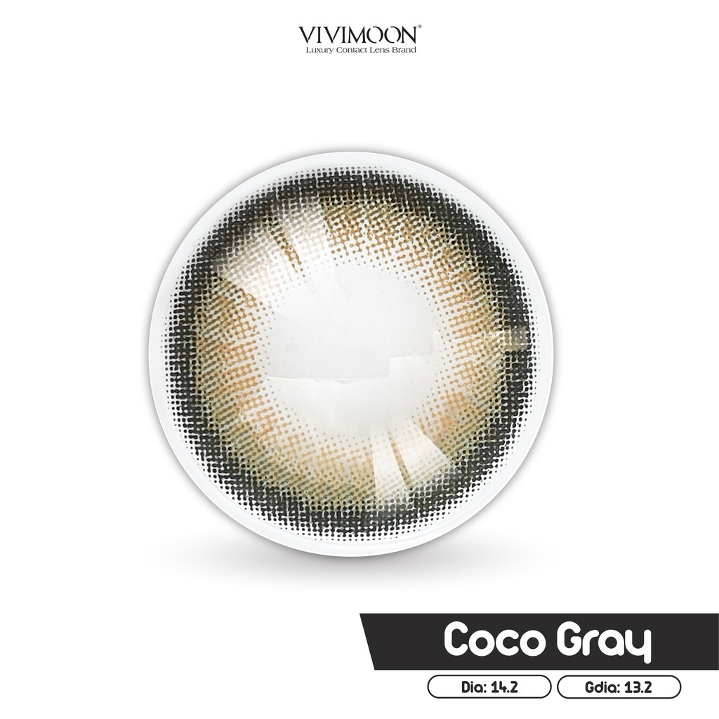 Kính Áp Tròng Cận Xám Tây VIVIMOON - Lens Mắt Coco Gray