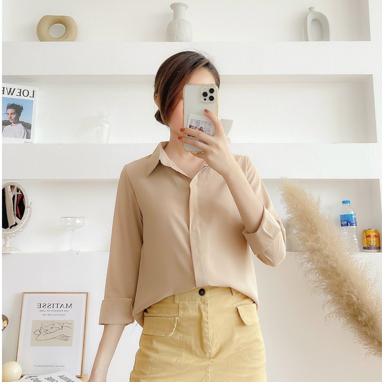 Áo sơ Mi nữ ☘️   sơ mi công sở thiết kế | BigBuy360 - bigbuy360.vn