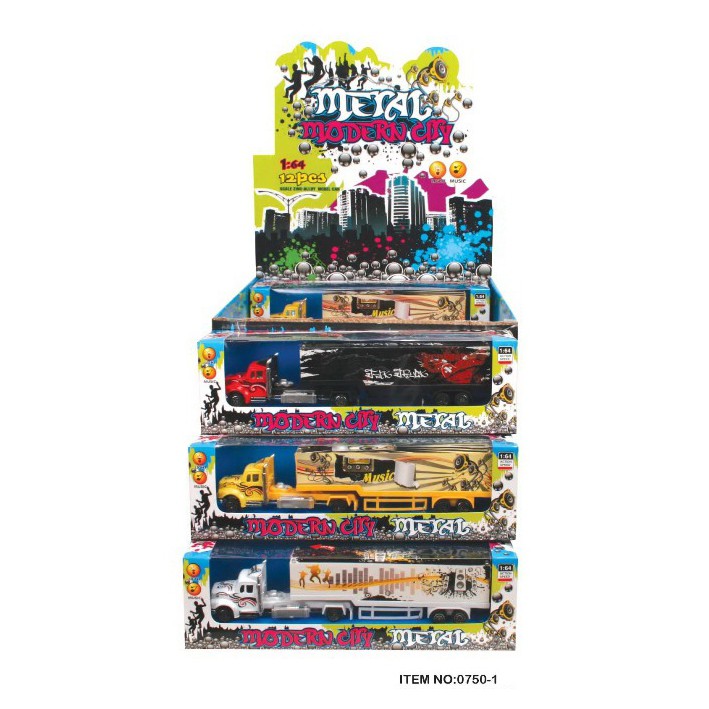 Mô hình đồ chơi xe công te nơ dài 21cm cho bé. 0750-1