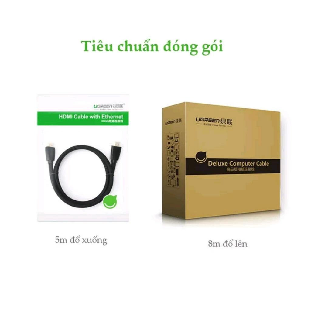 Freeship 50k_Dây cáp HDMI 1M Ugreen 40408 chuẩn 2.0 hỗ trợ 3D 4K_Bảo hành chính hãng 18 tháng