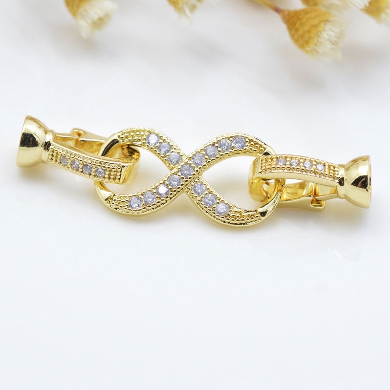 [K26B] Phụ kiện trang sức (DIY) - Chốt khóa số 8 vô cực làm vòng cổ vòng tay