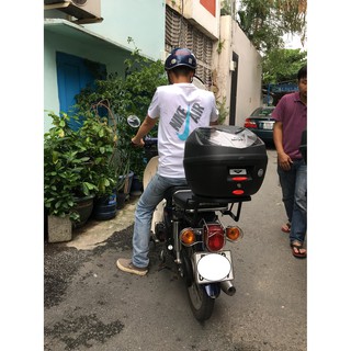 Combo lắp đặt gồm thùng xe E250N2 và baga sau cho xe Cub
