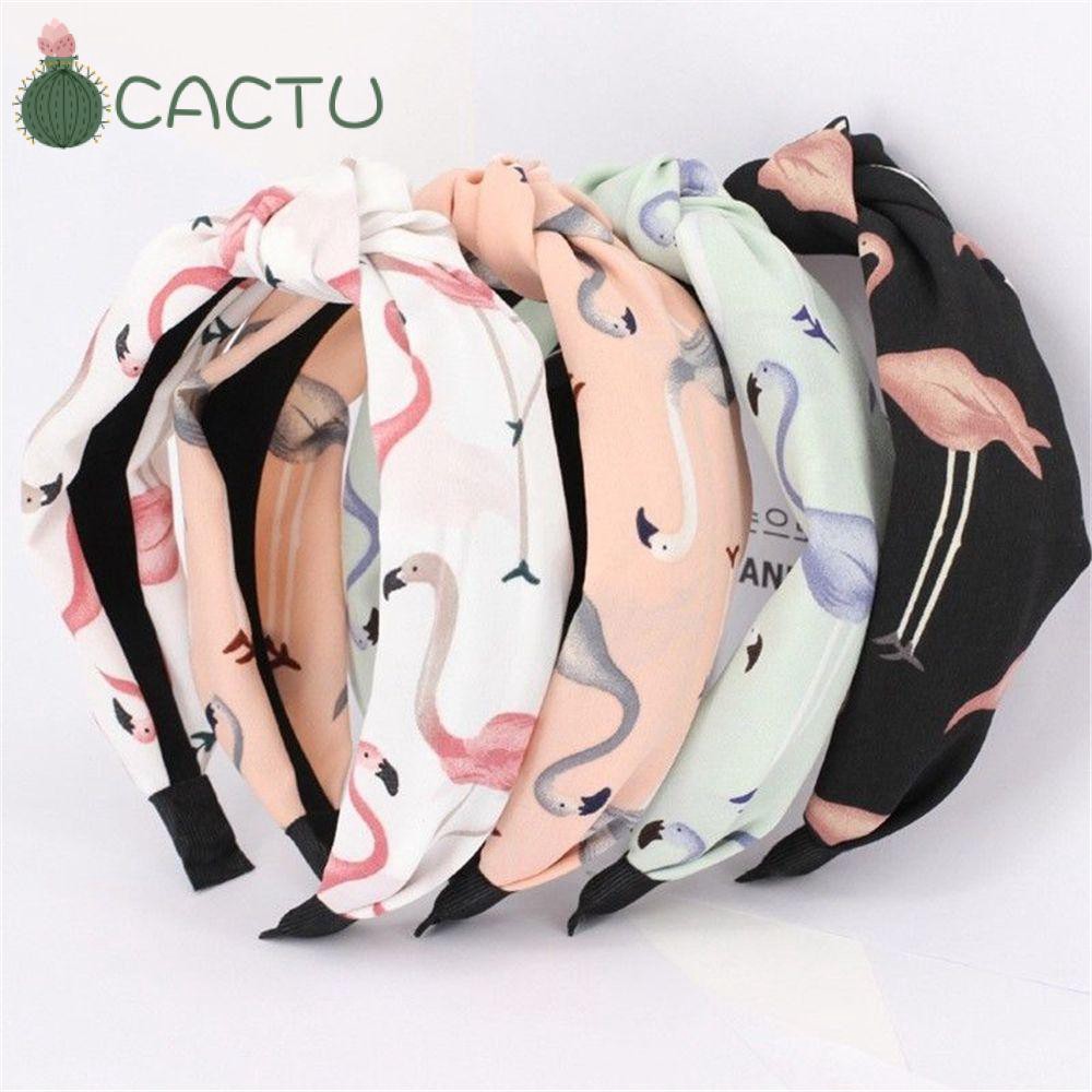 Cài Tóc Họa Tiết Chú Chim Hồng Hạc Khung Cứng Loại Đẹp - Băng Đô Turban Cài Tóc Kiểu Thắt Nút Style Hàn Quốc