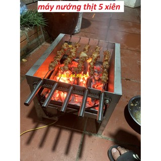 Máy nướng thịt,nướng cá .. tự động kèm xiên ( máy 5 xiên )