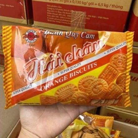 Combo 10 Gói Bánh Quy Cam Hải Châu Orange Biscutits 130g