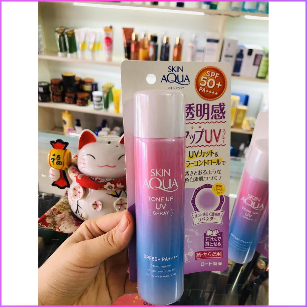 Xịt Chống Nắng SKIN AQUA Tone Up UV SPF50+ PA++++ Lọ 70g