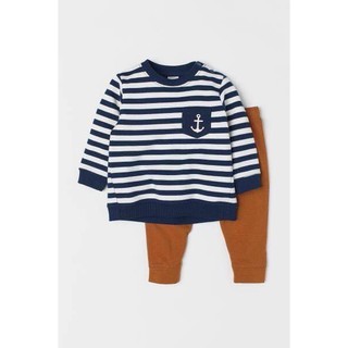 Bộ nỉ mỏ neo H&M cho bé trai