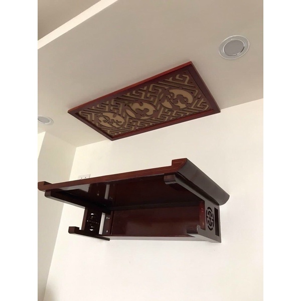 bàn thờ treo tường gỗ sồi kích thước 48x81