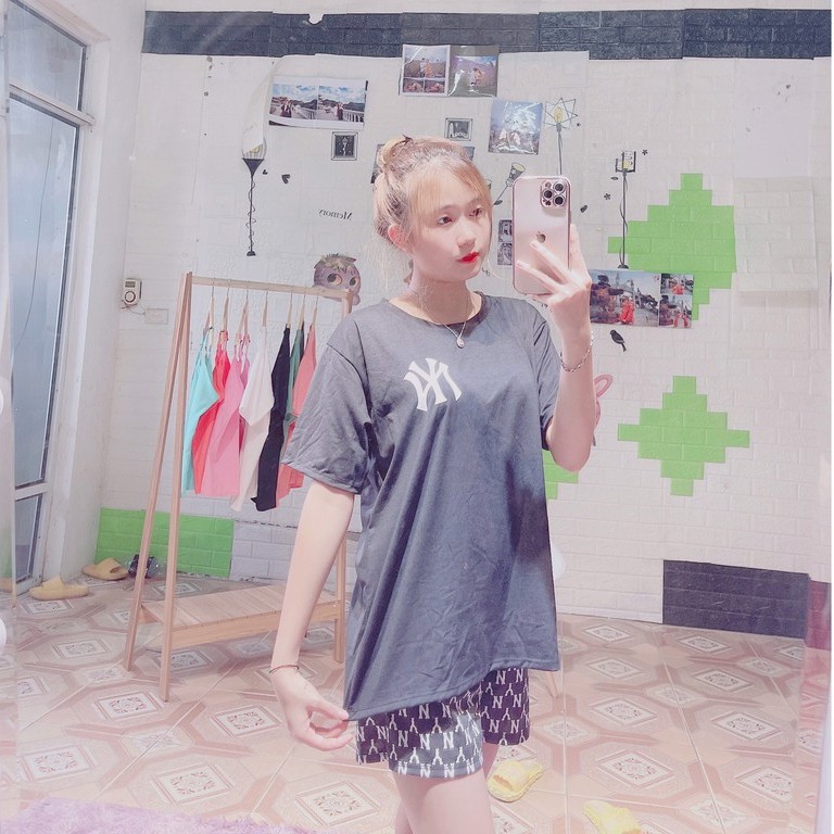 Bộ Đồ Ngủ Đùi NY Tay Ngắn – Bộ Ngủ Cộc Tay Nữ Chất Liệu Cotton Cao Cấp Free size dưới 60kg | BigBuy360 - bigbuy360.vn