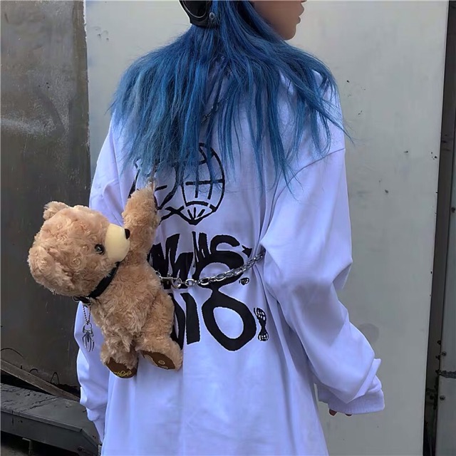 Túi gấu đeo chéo Bundy tàn tật đẫm máu dây xích Ulzzang Hàn Quốc siêu chất 👍