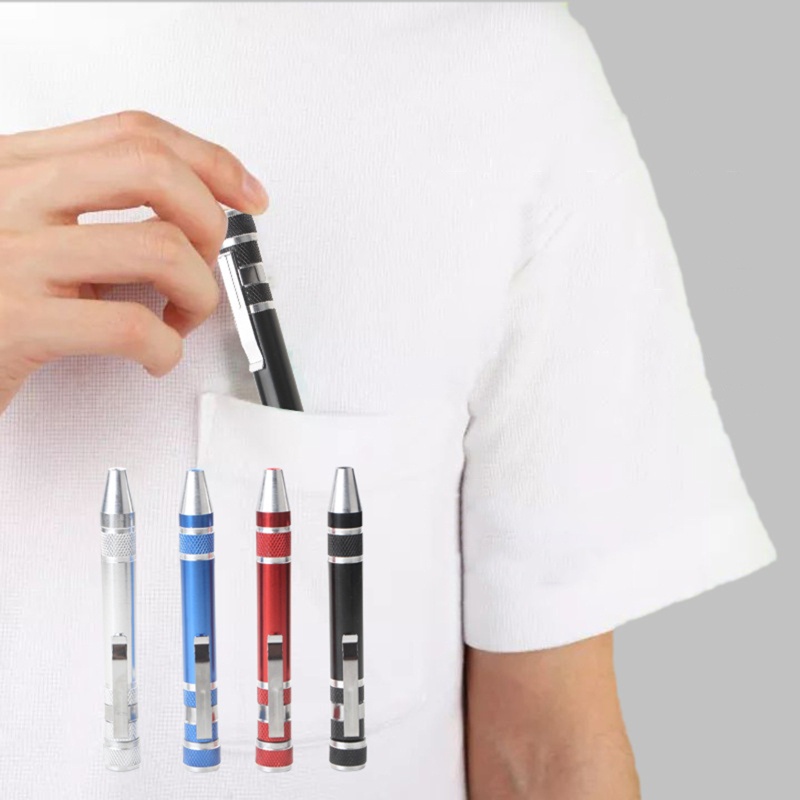 Tua Vít Hình Cây Bút Bỏ Túi 8 Trong 1 Tiện Dụng