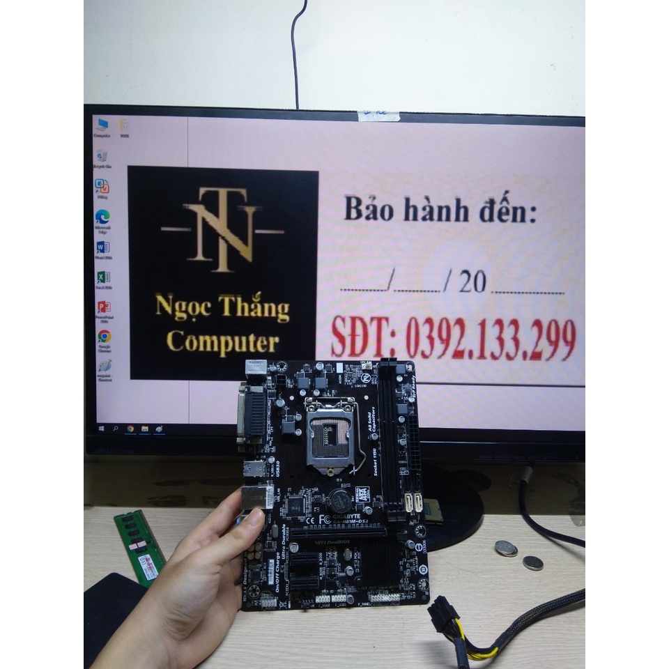 Main Gigabyte H81M-DS2 zin .  .Main chính hãng bóc máy văn phòng,quán net