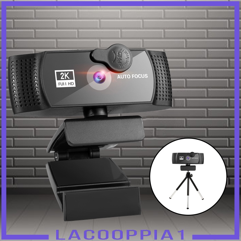 [LACOOPPIA1] Webcam 1080p HD w/ Noise-Cancelling Microphone USB for Gaming PC Desktop