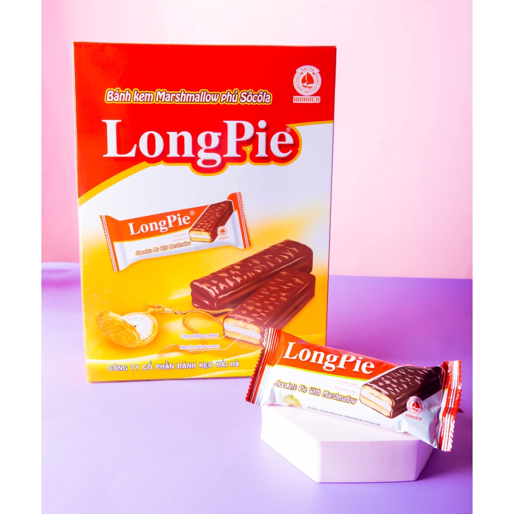 [Mã BMLTM50 giảm đến 50K] Bánh Mềm Phủ Socola LongPie HẢI HÀ (Hộp: 252g)