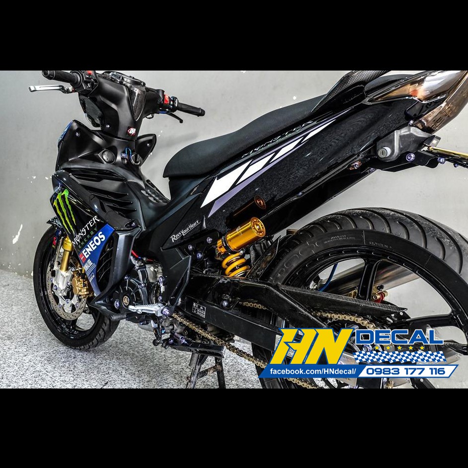 Tem Trùm Exciter 135 Đen Xanh Monster