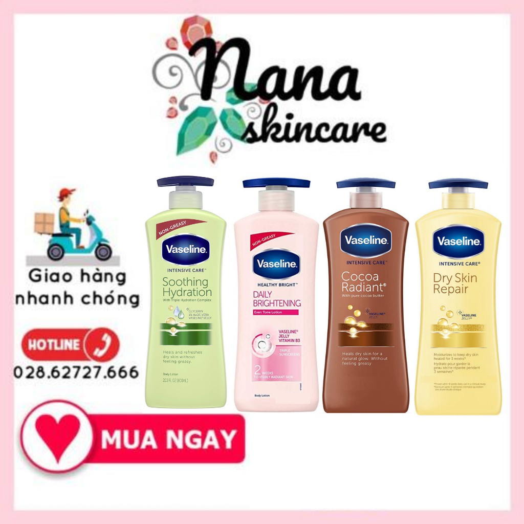 Sữa Dưỡng Thể Toàn Thân VASELINE Body Lotion (725ml)