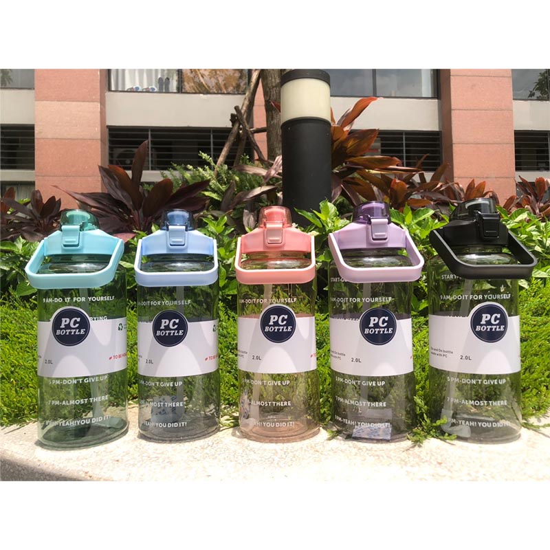 【GIAO NGAY】Bình nước nhắc nhở uống nước mỗi ngày dành cho người lười uống nước 2 lít 2D