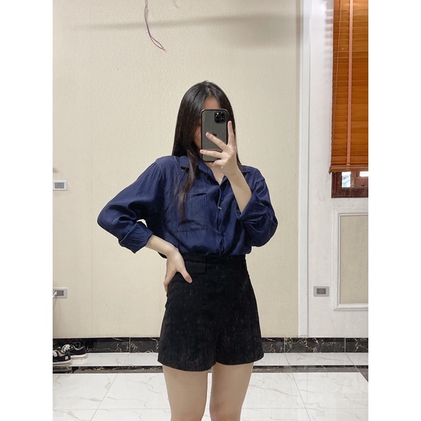 Pass áo sơ mi xanh nguyên tag