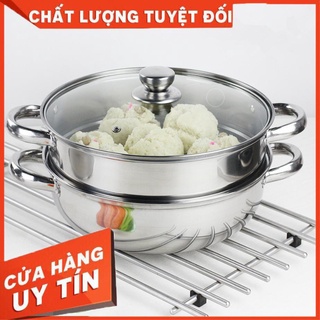 [XẢ KHO+FREE SHIP] Nồi lẩu kèm xửng hấp inox 2 tầng đa năng