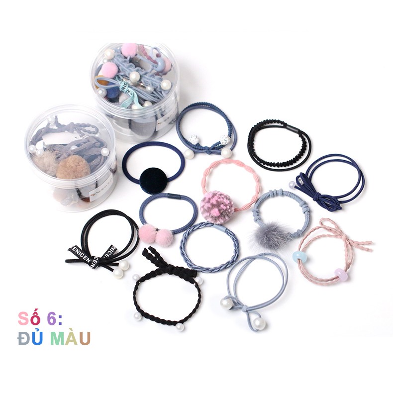 Set 12 cột tóc Hàn Quốc BERI (đủ màu) - CT036