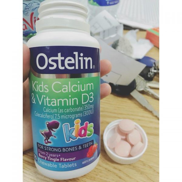 Canxi Ostelin khủng long cho bé - Ostelin Kids Calcium &amp; Vitamin D 3 90 viên