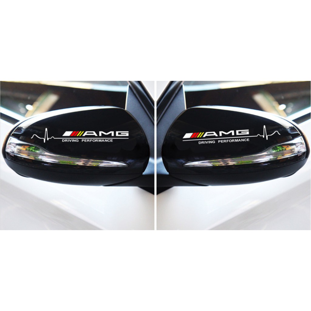 Tem dán gương chiếu hậu ô tô AMG