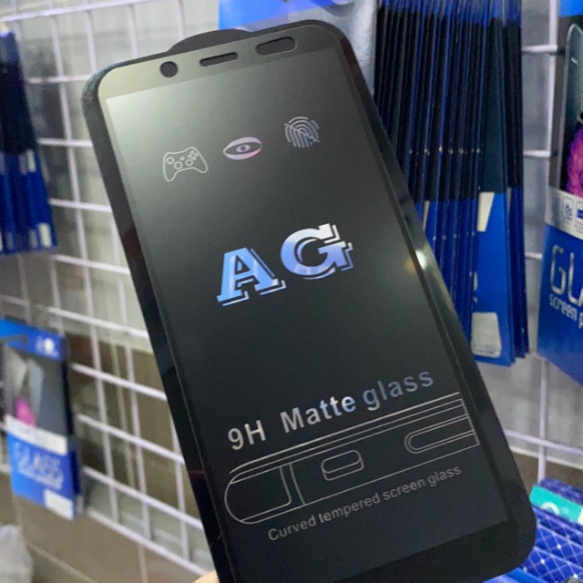 SAMSUNG J6 _Kính cường lực full nhám chống vân tay hỗ trợ chơi game
