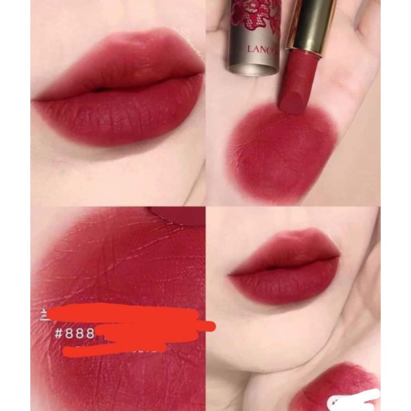 Son Lancome L'absolu Rouge Intimatte bản limited mới nhất vỏ hoa thêu với 3 màu siêu đẹp | BigBuy360 - bigbuy360.vn
